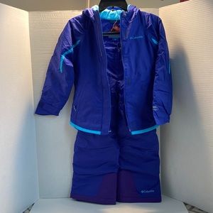Columbia Ski Suit, Size S (7-8) (US), Purple/Light Blue